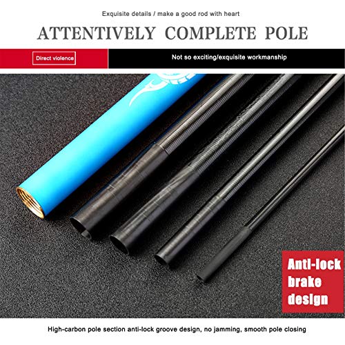 LZH FISHING Teleskop Angelrute Qualitäts, Carbon Faser 3.6m-10m Ultra Light schwer Reise Karpfenangeln Angelrute… – Bild 6