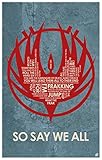 Battlestar Galactica: So Say We All Word Art Print Poster (12