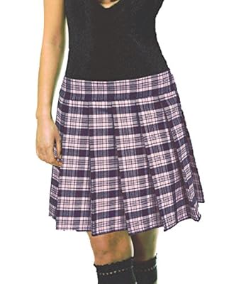 Musk Baby Pink Schoolgirl Tartan Plaid Pleated Long Skirt Mawson Plus Long