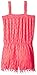 Derek Heart Girls' Big Lace Wrapped Hem Romper W Pom Trim