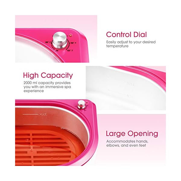 Paraffin-Wax-Machine-for-Hand-and-Feet-05-Hour-Fast-Wax-Meltdown-Paraffin-Bath-Paraffin-Wax-Warmer-Quick-Heating-Paraffin-Bath-Spa-for-Smooth-and-Soft-Skin-Red Paraffin Wax Machine for Hand and Feet, 0.5 Hour Fast Wax Meltdown Paraffin Bath Paraffin Wax Warmer Quick-Heating…