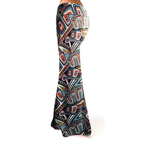 Women Glamorous High Waist Summer Beach Flower Skirt Maxi Skirt Long Skirt(Retro Print), M