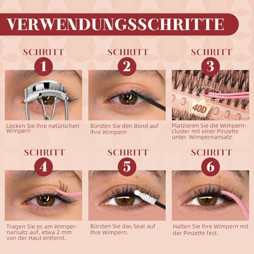 Higu clace 580 Pieces Eyelash Extensions 30-40-50-60-80-100D Curl Lash Extension Set Artificial Eyelashes for Eyelash Extension at Home DIY Eyelash Extensions for Beginners (10-18 mm)