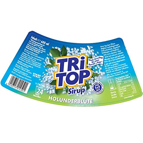 TRi TOP Holunder-Blüten | kalorienarmer Sirup für Erfrischungsgetränk, Cocktails oder Süßspeisen | wenig Zucker (1 x 600ml) – Bild 3