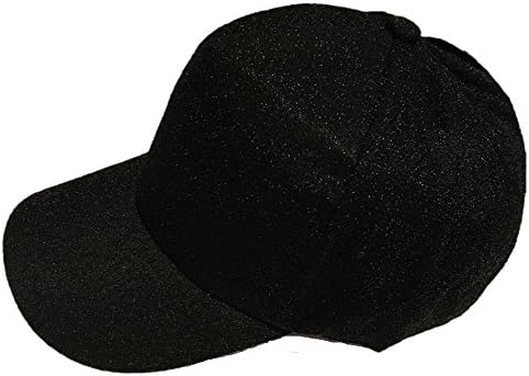Serendib Men Women Winter Cap, Evening Cap - Shiny Glitter Cotton Snap Back Adjustable Cap (Black)