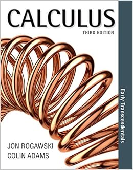 Calculus Early Transcendentals Rogawski Jon Adams Colin 9781464114885 Books