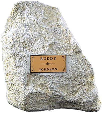 Limestone Garden Rock Pet Cremation Urn, Medium
