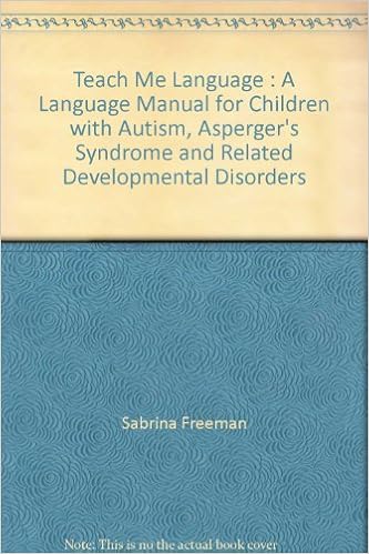 Teach Me Language A Language Manual For Children With Autism