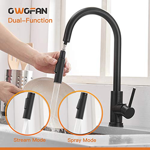 OWOFAN Touch On Kitchen Faucets with Pull Down Sprayer Smart Kitchen