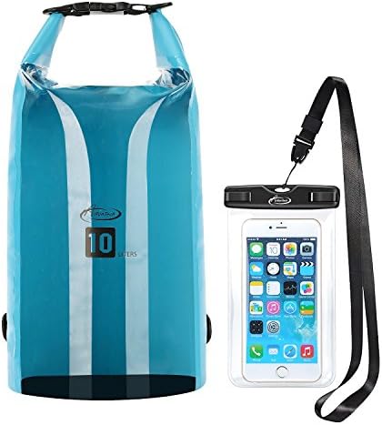 AiRunTech Floating Waterproof Dry Backpack Sack Beach Storage Bags Boating Kayaking Snowboarding Rafting Canoe Accessory Camping Fishing Gear Outdoor Duffle Bags with Waterproof Phone Case