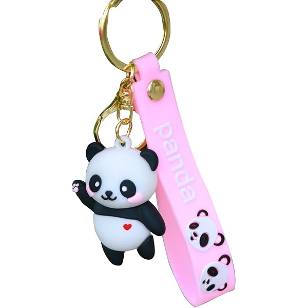 Porte-clés En Peluche Panda Roux Mignon - Animal Kawaii Pour Sac à Dos, Clés De Voiture - Cadeau Femme - 7
