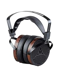 Monolith M1060   Auriculares magnéticos con diseño de oreja para estudio profesional, color negro madera con controlador de 4.173 in, diseño de espalda abierta.