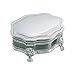 Victorian Style Scroll Non Tarnish Nickel Hinged Jewelry Box