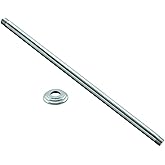 Westbrass 1/2" IPS x 24" Ceiling Mounted Shower Arm with Flange, Polished Chrome, D3624A-26