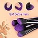 Stellaire Chern Makeup Brush Set, 10 Pcs Premium Synthetic Cosmetic Brushes, Foundation Blending Blush Powder Eye Shadow Make Up Brushes Kit - Purple & Black