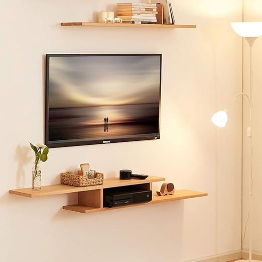 Amazon｜フローティングシェルフ テレビキャビネット壁掛けメディアコンソールフローティングテレビ棚テレビスタンドホームメディア