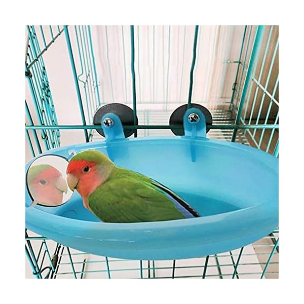 Vasca da Bagno per Uccelli con Specchio per Gabbia, Accessori per Doccia Birdbath per Pappagalli, Scatola da Bagno per… HPiano Vasca da Bagno per Uccelli con Specchio per Gabbia, Accessori per Doccia Birdbath per Pappagalli, Scatola da Bagno per…