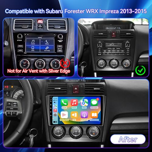 Android 13 Car Radio Stereo Compatible with Subaru Forester WRX Impreza 2013 2014 2015 with Carplay/Android Auto, 2+64G 9 Inch Car Head Unit with GPS Navigation, Mirrorlink, Backup Camera