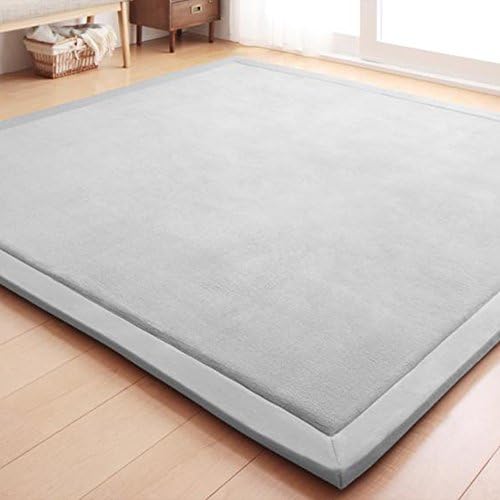 Adyonline Environmental Anti-Slip Home Decoration Bedroom Baby Crawling Mats,Living Room Yoga Mats,Carpeted Floor Mats,Waterproof,Easy-to-Clean,Hypoallergenic,Non-Toxic Mats\32x79inch,Silver Grey