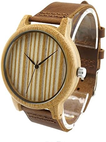Woody Watch Fashion for Men Natural Bamboo Wood Wristwatch