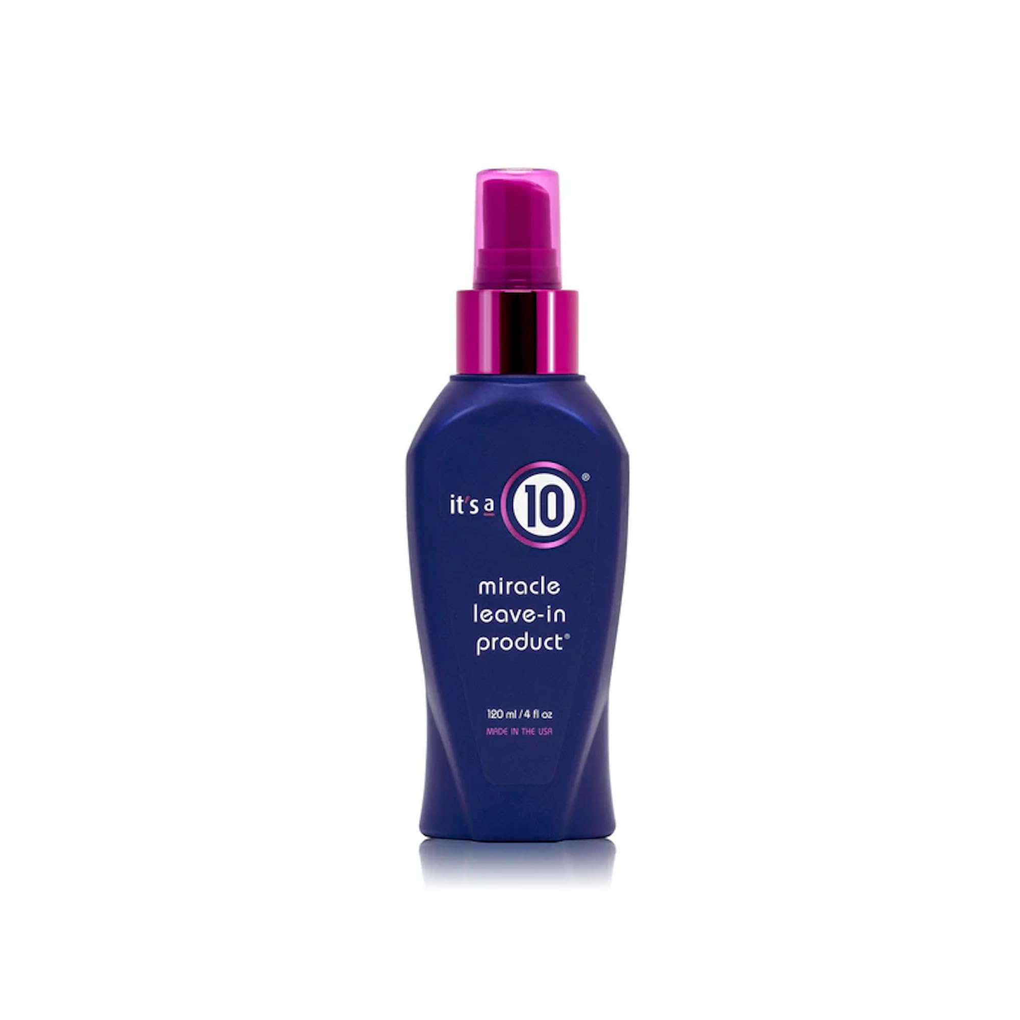 It’s a 10 Miracle Leave-In Product 4 oz (120 ml) Multi-Benefit Leave-In Conditioner for All Hair Types Repairs, Detangles, Controls Frizz & Adds Shine Heat & UV Protection Unisex