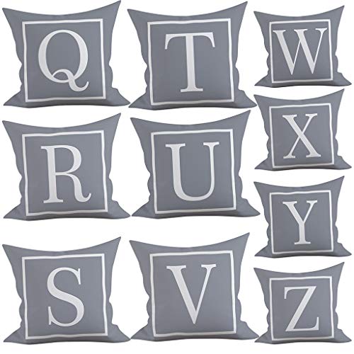 Duseedik Pillowcases, 45x45 cm Kinder Zimmer Dekoration Brief Kissen Englisch Alphabet Throw Pillow Case