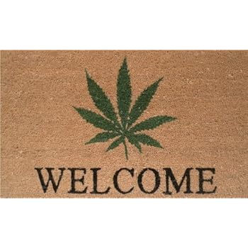 Amazon.com : Marijuana Weed Leaf Door Mats Cover Non-Slip Machine ...