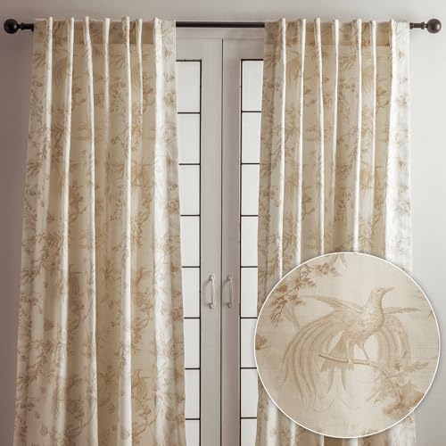 Maison d' Hermine Curtains for Living Room 100% Cotton 50"x124" at Amazon