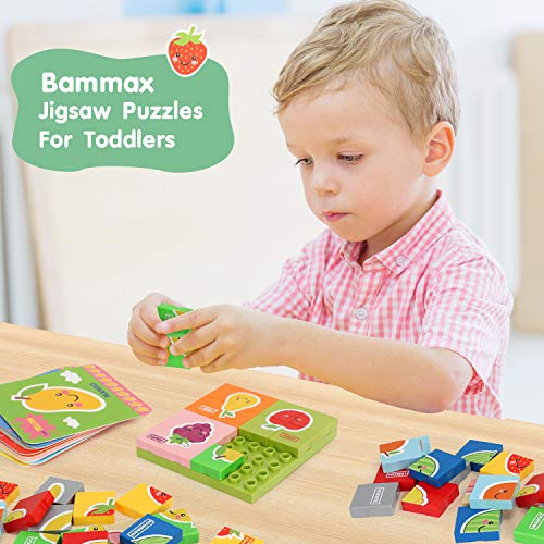 Wooden Jigsaw Puzzles with Learning Flash Cards, Wooden Block Puzzle Peg Board Set Educational Preschool Montessori Toddler Toys Gift for Boy Girl, Matching Canvas Bag, Colorful Vehicle Puzzle Set - Thumbnail 6