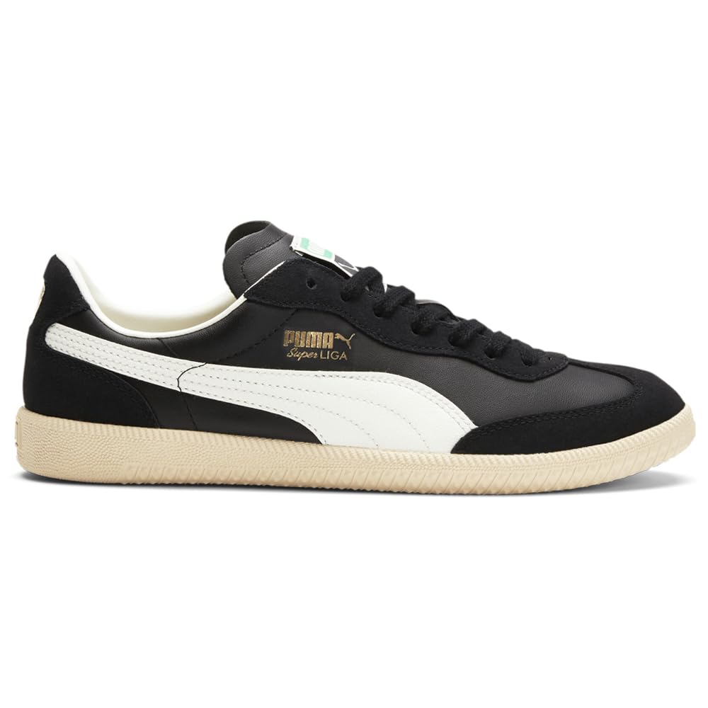 PUMA Mens Super Liga Og Retro Lace Up Zapatillas Zapatos Casual - Negro, Blanco - Talla 10.5 M