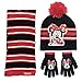 Disney Minnie Mouse Girls 3 Piece Beanie Hat Scarf and Glove Set [4015]