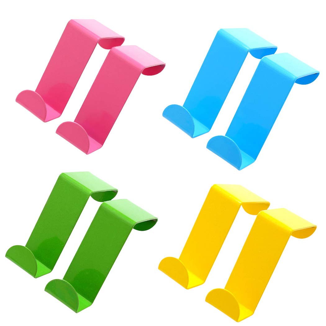 Duffire reative Stainless Steel Door Back Multi-Purpose Dual-use Clothing Hook Door Hook 8PCS Door Hanging Clothes Look