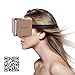Google Cardboard, Splaks 3D VR Virtual Reality Glasses V2 with Sucker Head Strap Forehead Pad Nose Pad and Big Lens for Android and Apple Device Up to 6 Inch Easy Setup DIY Kit-Brown