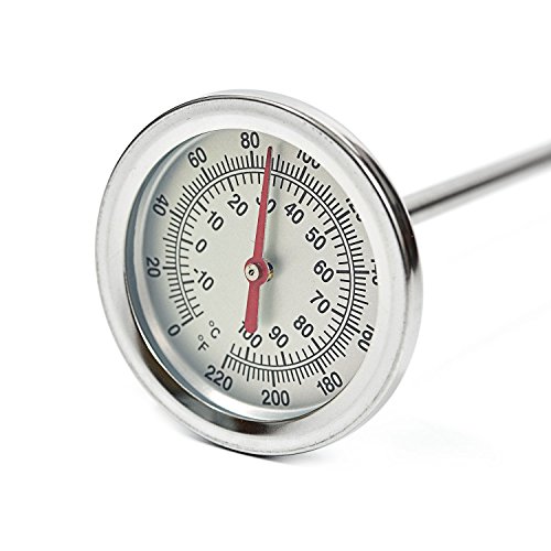 Gacrux 2Pcs Set Compost Soil Thermometer Stainless Steel Dial Thermometer for Backyard Composting