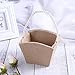 ULTNICE Wedding Flower Girl Basket with White Pearl Ribbon Flower