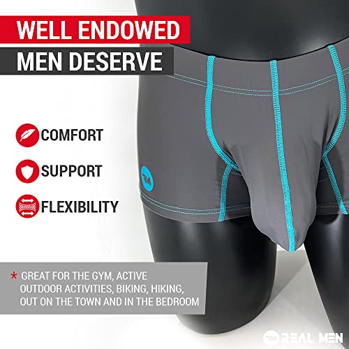 Real Men Bulge Enhancing Underwear 4 Pack 3XL 3in Inseam Ice Silk Sexy Mens Underwear