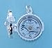 Stanley London Sterling Silver Compass Rose Locket with Working Compass (Personalized Locket No Chain)