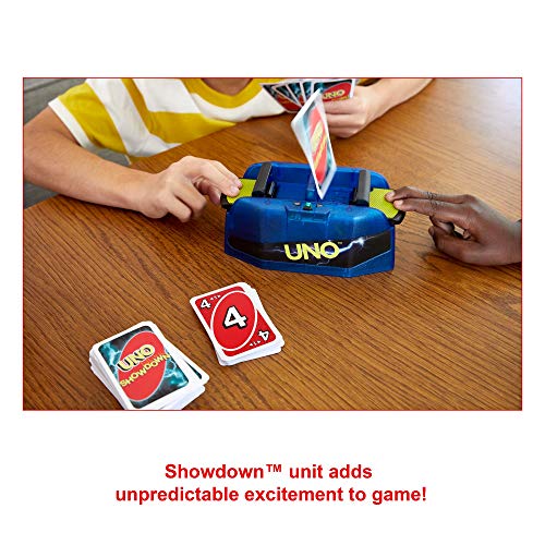 UNO Showdown Supercharged Card Game for Family Night with Electronic