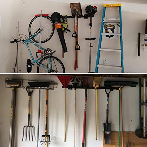 Garage Organizer, Kinghouse 48 Inch Tool Storage Rack, Adjustable Tool Hanger Organizer with 6 pcs Tool Hooks, 1 pcs Bike Hook, Home Garage Storage System - Thumbnail 5