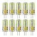 RAYHOO 10pcs G4 LED Bulbs JC Bi-Pin Base Light Lamps 3 Watt AC/DC 12V 20W-30W T3 Halogen Track Bulb Replacement Landscape Bulbs(White 6000K)