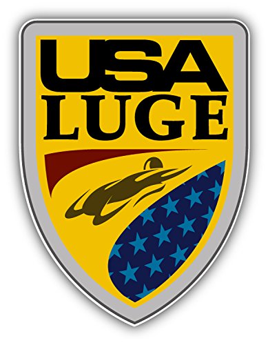 valstick USA Luge Car Bumper Sticker Decal 4'' x 5''