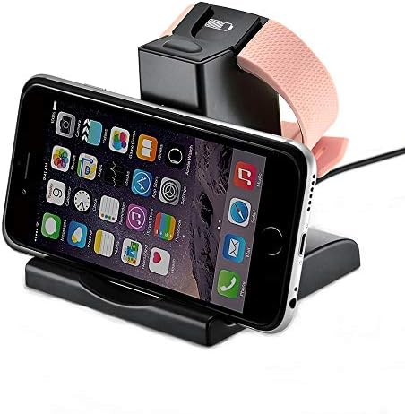 Elecguru 2 in 1 Replacement Fitbit Charge 2 Charger Cradle Holder USB Charging Dock Station Phone Stand Dock for Fitbit Charge 2 and Mobile Phone/iPhone/Samsung Galaxy/Watch Holder Dock