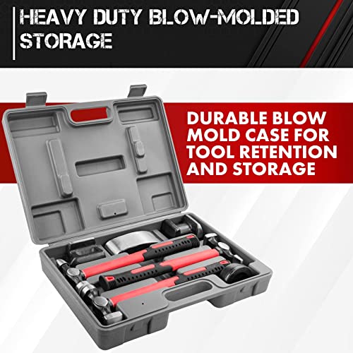 C&T Auto Body Repair Tool Hammer Dolly Set 7 Piece, Car Body Repair