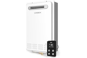 Propane Tankless Water Heater Outdoor - ORBEK 120,000 BTU Up to 5.1 GPM Outdoor Installation - CSA Certified On-Demand Instant hot Water Heater 3/4" NPT Connector Size