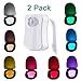 MAIKEHIGH Motion Detection Sensor Automatic Toliet LED Nightlight, Toilet Night Light Bowl Lid Bathroom Seat Hanging Battery- Operated Nightlight Lamp 8 Colors Changing.(2 Pack)