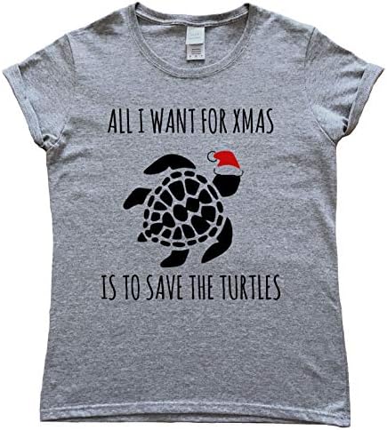 Christmas Save The Turtles Eco Ladies T-Shirt