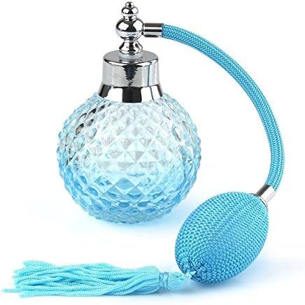 Skylly Crystal Art Vintage Style Refillable Perfume Atomizer Long Spray Bottle (Blue)