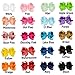 WillingTee 20 Colors Baby Girl Headbands Big 6 Inch Boutique Grosgrain Ribbon Hair Bows Big Baby Girls Bows Headbands for Baby Girls Infants Toddler Kids Teens and Children