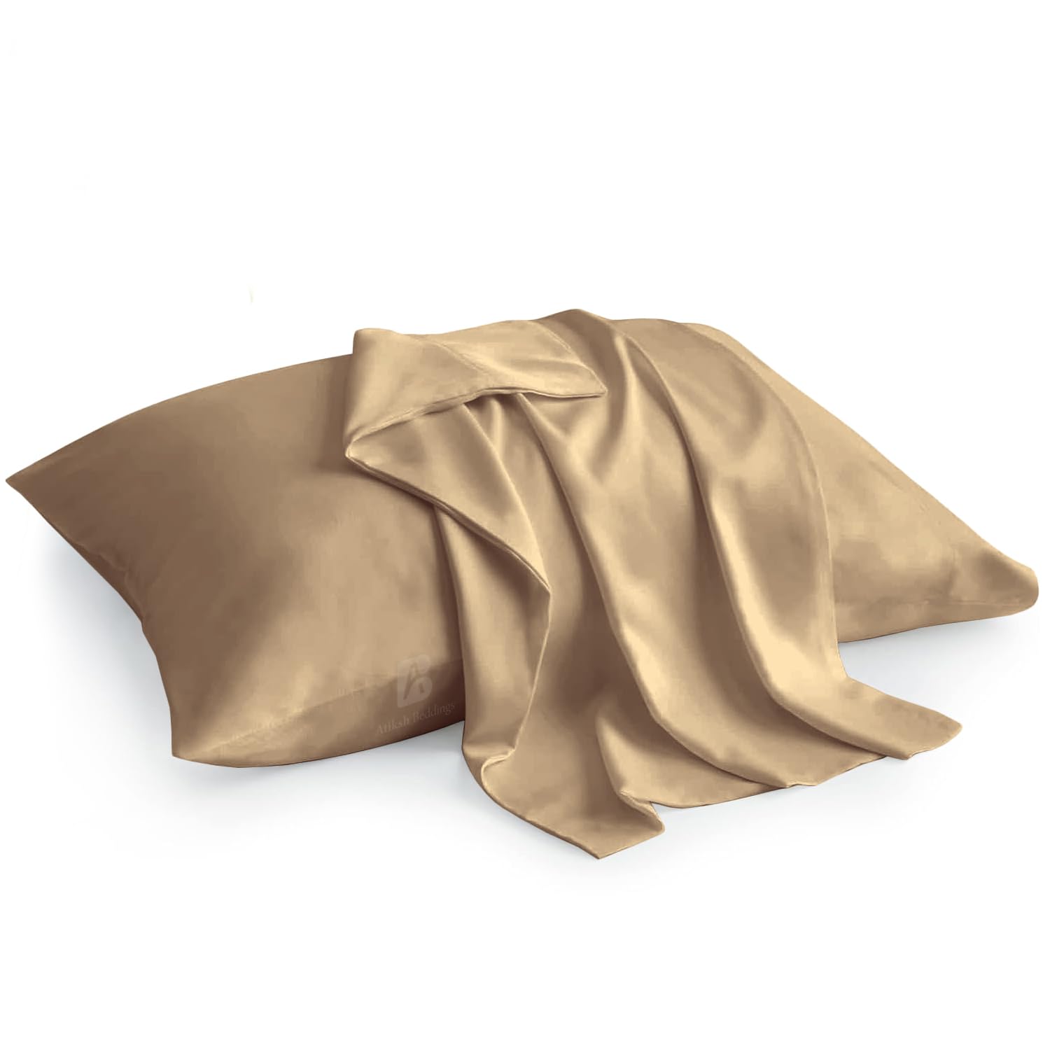 Photo 1 of Atiksh Beddings Pack of 2 Toddler Travel Pillow Cases 100% Soft Egyptian Cotton, 600 Thread Count with Zipper Closure for Small Travel Pillowcase 12x16 inch, Taupe