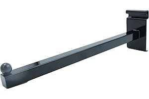 SSWBasics 12 inch Straight Square Black Faceout for Wire Grid and Grid Wall - Pack of 5